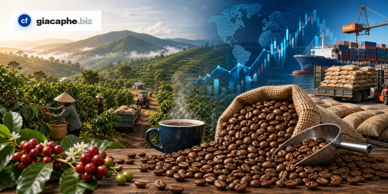 Giá cà phê Robusta và vai trò của Việt Nam trên thị trường thế giới